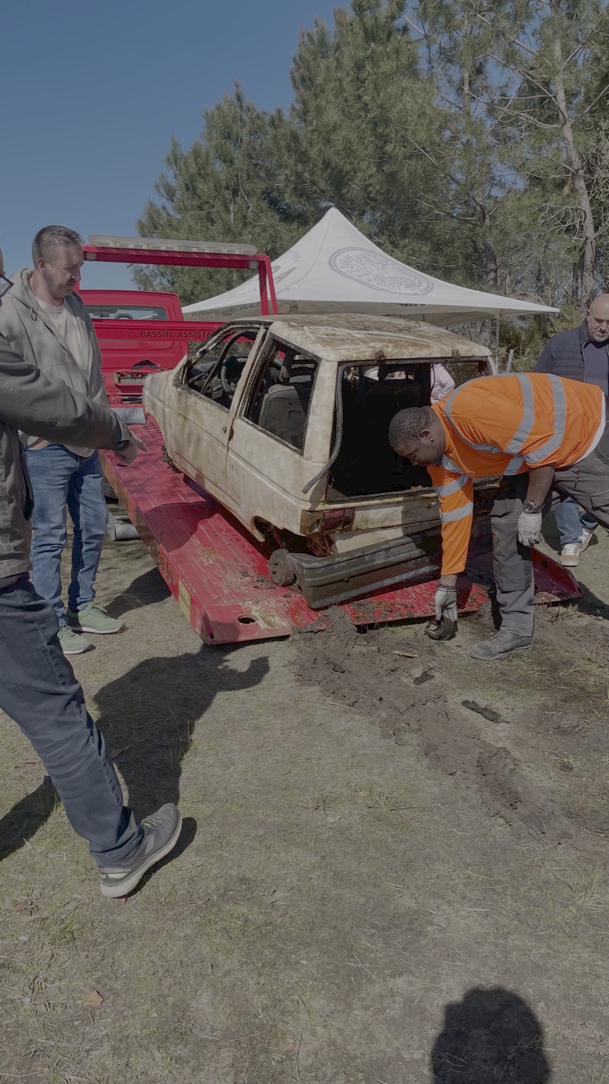 Car found during a cleanup operation