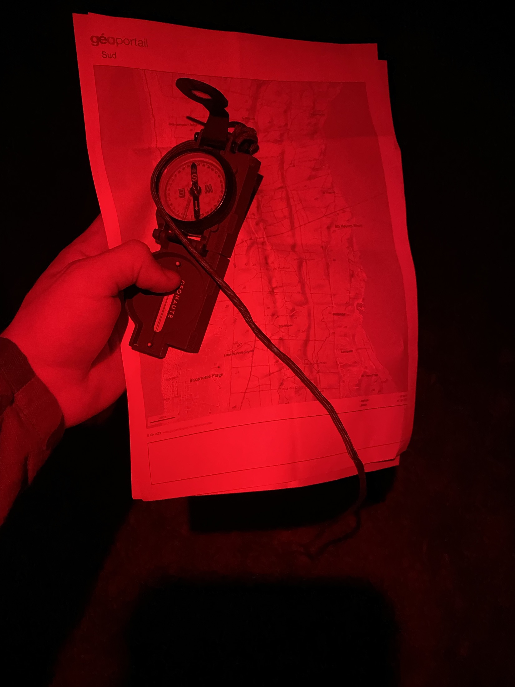 Night land navigation training
